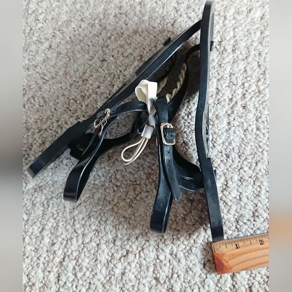 Kate Spade Black and Cream Jelly Sandal size 9 - Picture 8 of 11